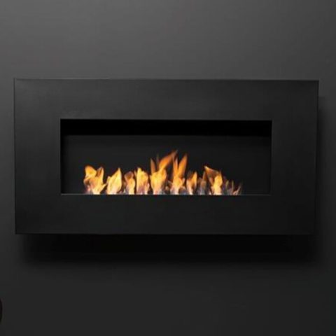 Frame Slimline Black Bioethanol Fireplace