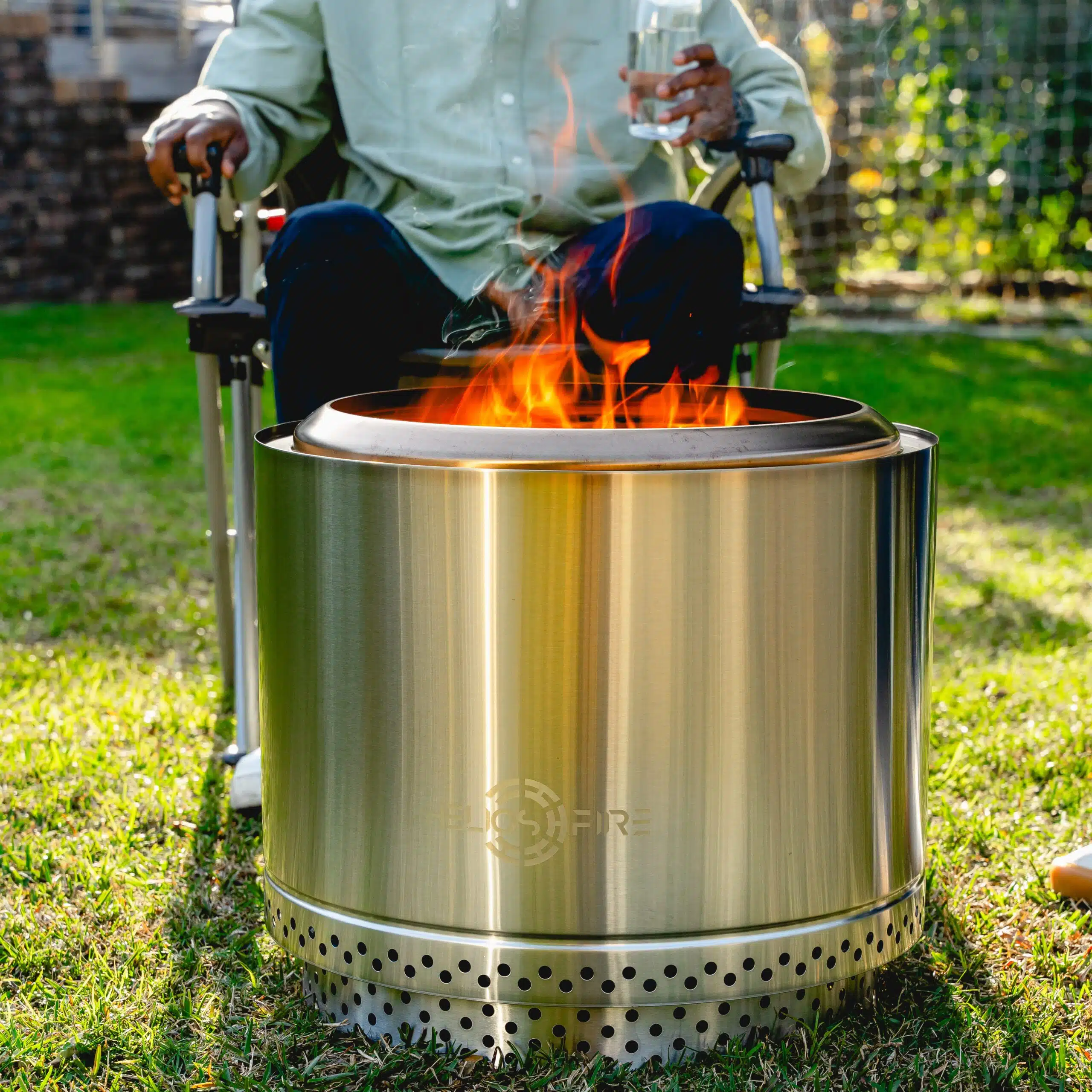 Helios Fire Eros Fire Pit stainless steel design