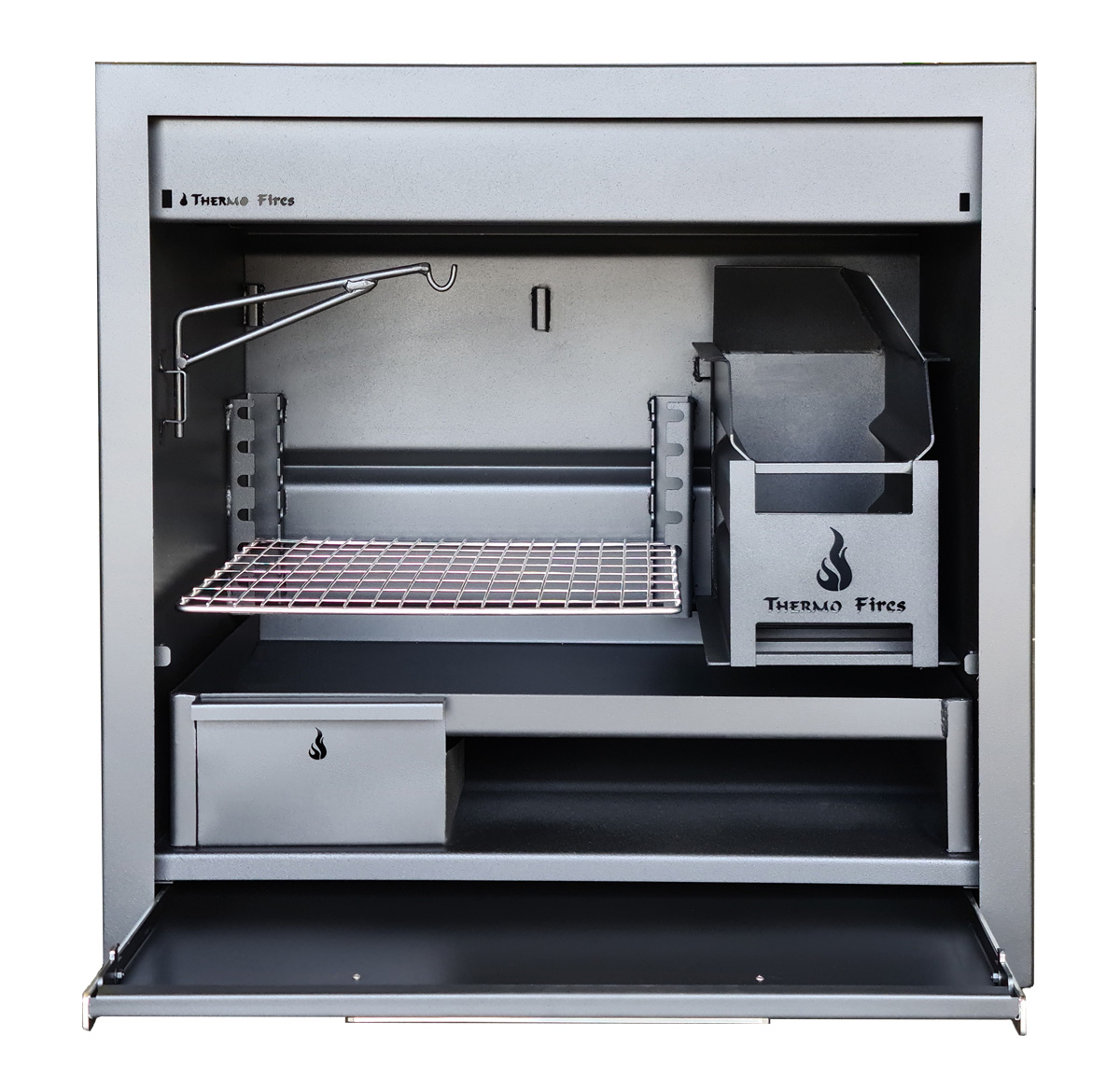 Thermo Fires Professional Braai 800mm built-in mild steel model